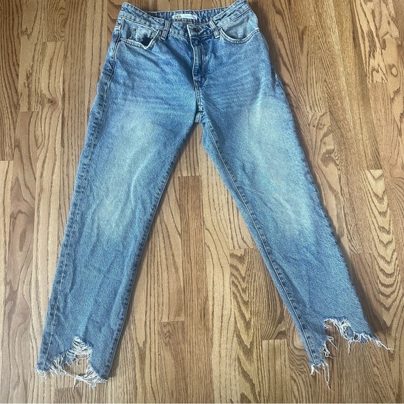 ZARA High-Rise Ankle Jeans SZ 4 - Picture 1 of 6
